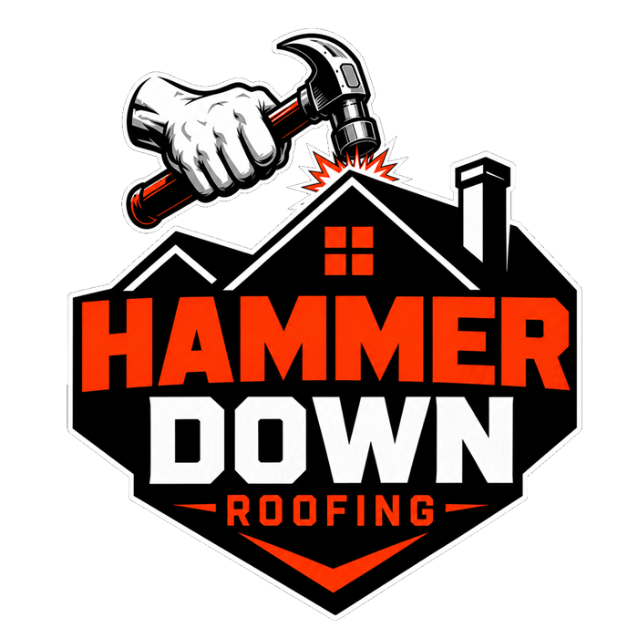 Hammer Down Roofing badge logo